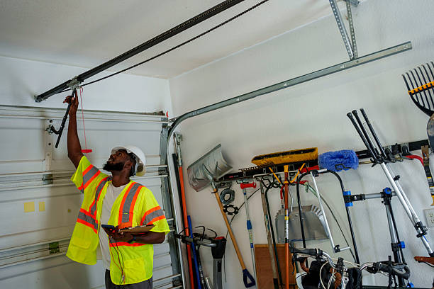 Professional Garage Door Installation technician working in Portsmouth, NH